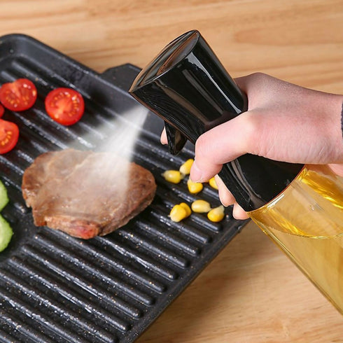Air Fryer Oil Sprayer Kitchen Oil-Control Mist Spray Bottle - Black