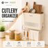 ECOCO Cutlery Organizer Wall Mounted Chopstick Spoon Fork Holder Drain Tray Quick Dry Kitchen Rack