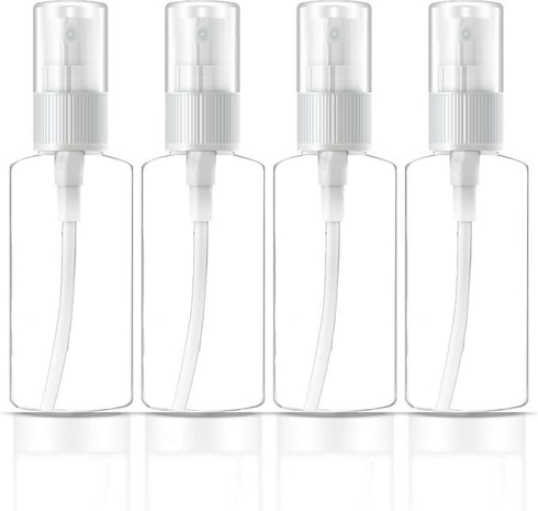 5 Pack Fine Mist Clear Spray Bottles 100ml With Pump Spray Cap