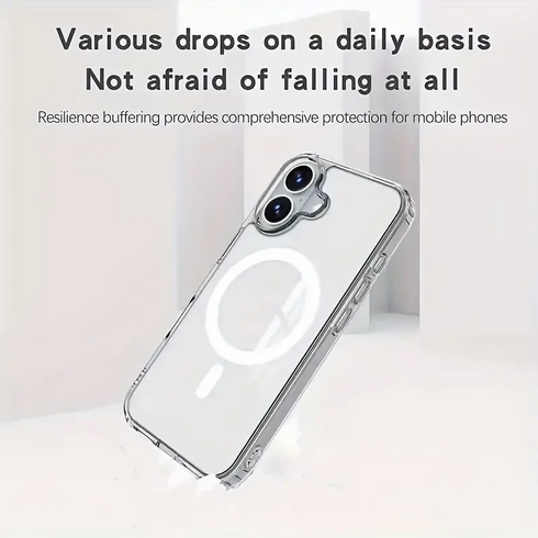 MagSafe Magnetic wireless charge clear phone case Compatible with iPhone 16