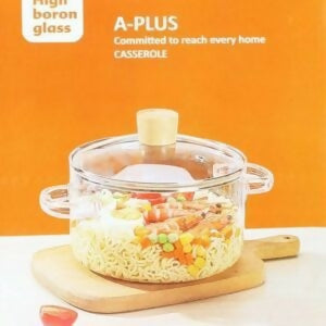 Borosilicate Glass Pot with Glass Lid