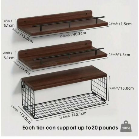 Brown-Black Bathroom Furniture Set