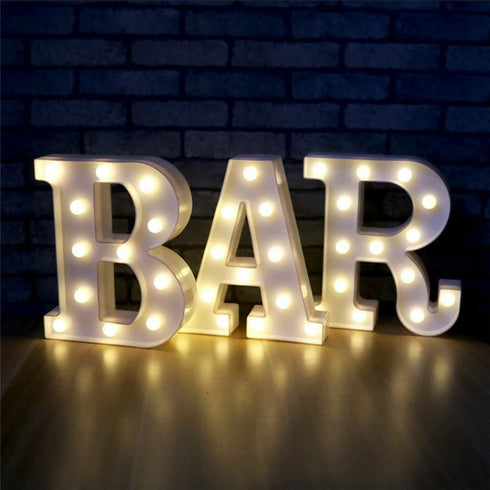 LED Letter Lights - BAR