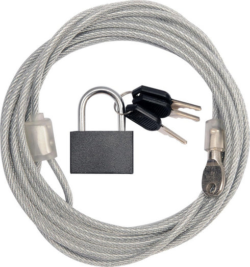Security Steel Cable – 4mm x 3m Heavy-Duty Locking Cable for Bikes, Gates & Outdoor Equipment.