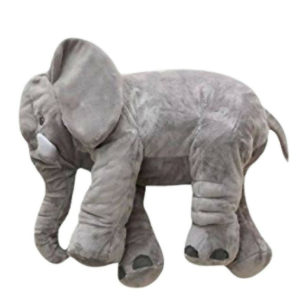 Stuffed Elephant Plush Pillow - Grey