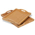 Bamboo Serving Tray with Handle - Set of 2