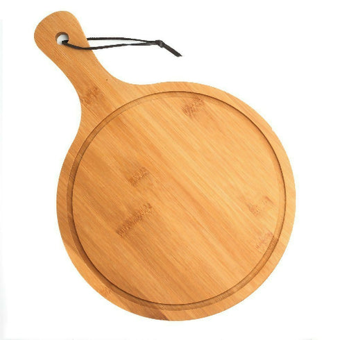 Natural Bamboo Pizza Tray and Cutting Board