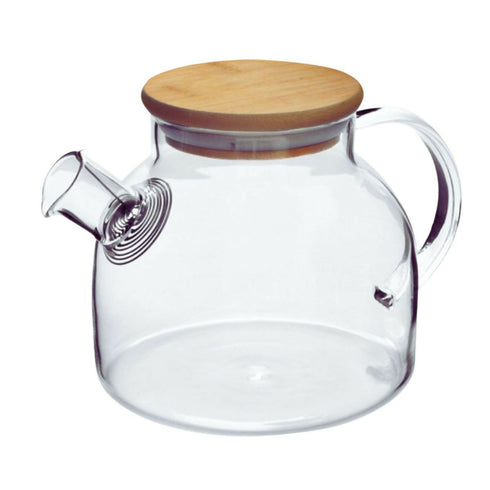 Glass Water Jug with Wooden Lid