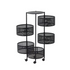 Source Factory Multi-layer Rotatable Carbon Steel Kitchen Shelf with Pulley Feet Fruit and Vegetable Kitchenware Storage Rack