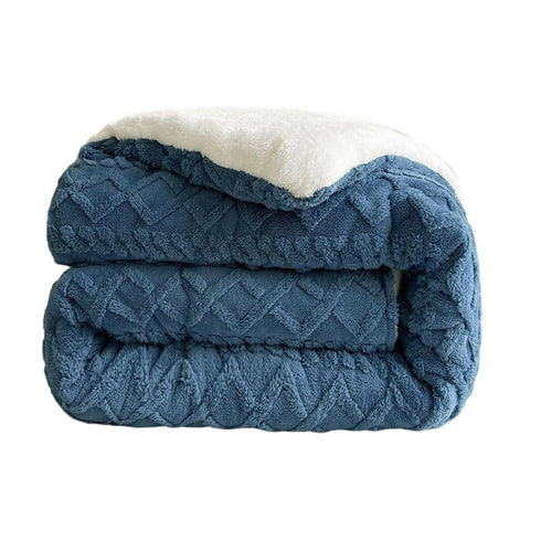 5 Piece Set - Bedding Thicken Lamb Cashmere Blanket - Double/Queen