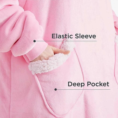 Oversized Sherpa Hoodie Blanket for Women and Men