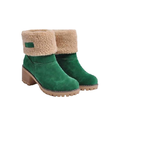 WOMENS WINTER ANKLE BOOTS FLAT GRIP SOLE FUR LINED SHOES