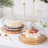 Elegant Cake Dome Food Cover with Wooden Base