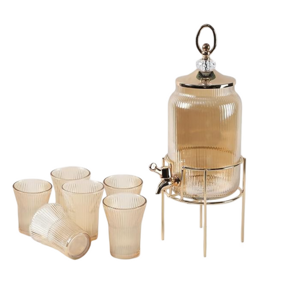 3.5 Luxury beverage dispenser sets with six Glasses