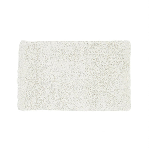 Eco-Friendly Super Absorbent Non-Slip Shaggy Bath Mat - 70 x 45cm - White