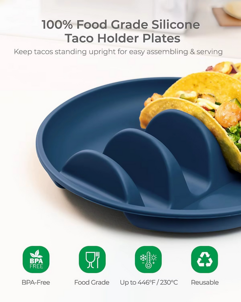 Silicone taco tray