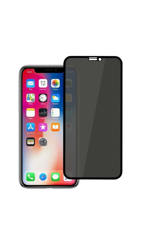 Anti Spy iPhone X/ XS Black Privacy Tempered Glass Screen Protector