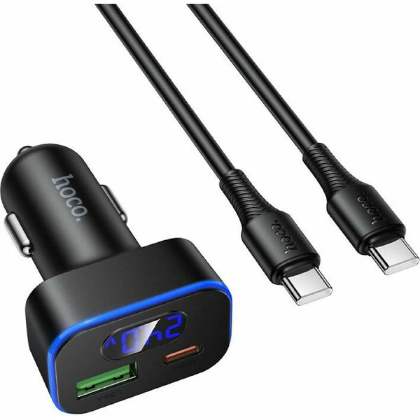 Hoco Mini Digital Display Car Charger Set 48W High Power - Z63B