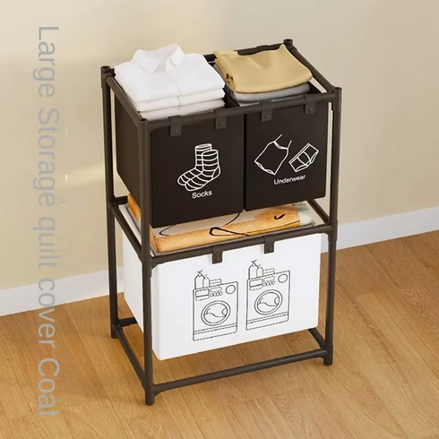 New Household Laundry Basket Cross-Border Dirty Clothes Storage Rack Balcony Hampers for Convenient Home
