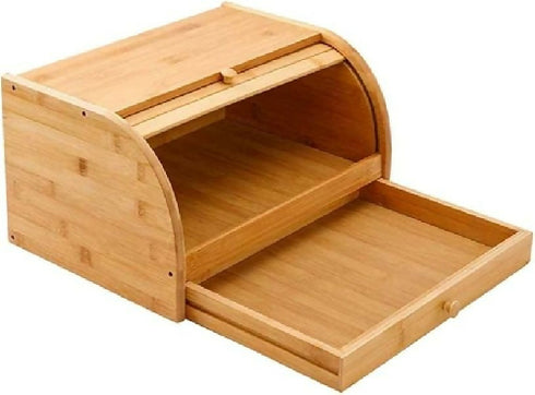 Bamboo Food Storage Case Bread Bin
