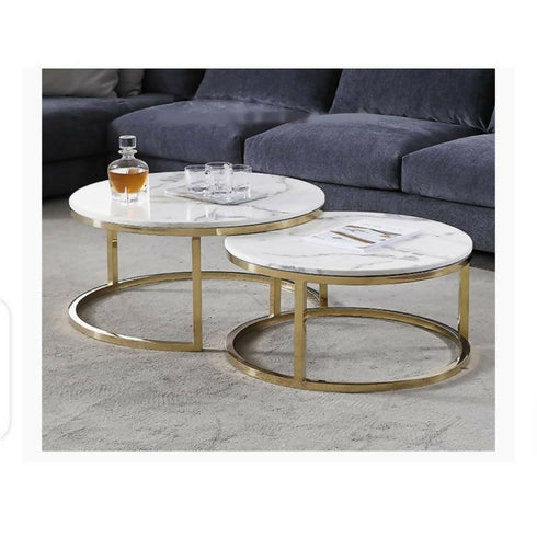 Drew Marble Top Nesting Coffee Tables