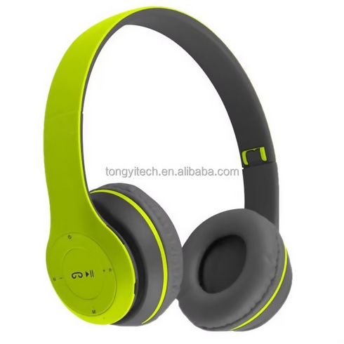 P47 Wireless Headset with TF Card FM Radio Cheap Folding Over Ear Headphones