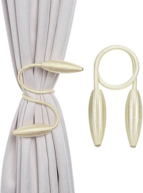 2 Pack Curtain Tiebacks -White