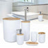 Bathroom Accessories Set Modern Decor Bamboo Lid Bathroom Kit