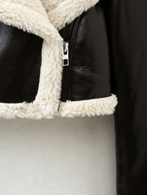 Faux Crop Leather Jacket Pack Of 2