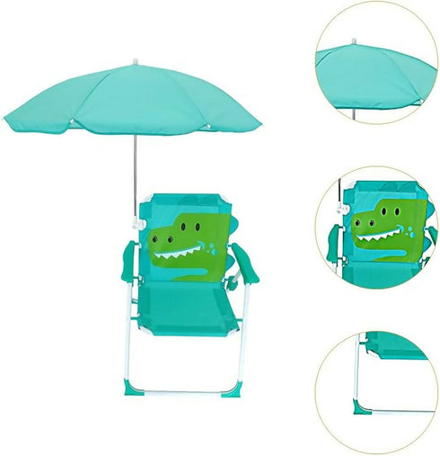 Child Folding Beach Chair Outdoor Seating with Umbrella