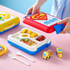 DIY Pixel Building Blocks Children's Compartments Plastic Lunch Box Microwavable Bento Box for Kids Back to School Camp