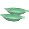 Oval Serving Bowls for Banana Split, Candy, Snack - Set of 2 -green