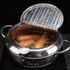Pot Stainless Steel French Fries Potato Chips Tempura Chicken Pot With Thermometer and Oil Filter Tack Deep Fryer Pot