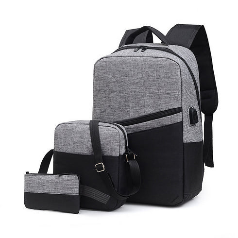 Three-piece Backpack Men's Business Computer Bag.