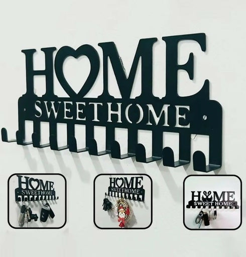 Wall Mounted Adhesive Hanger Organizer Hat Towel Rack Key Hanger