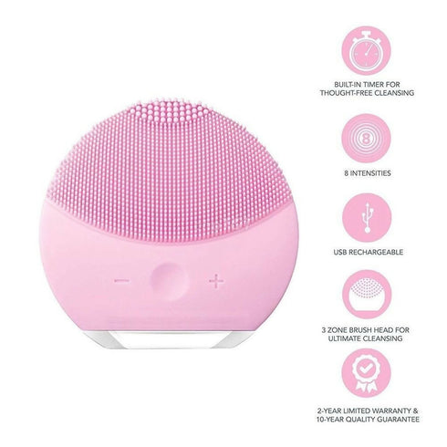 Forever Electric Facial Cleansing Silicone Device - Pink - Light Pink
