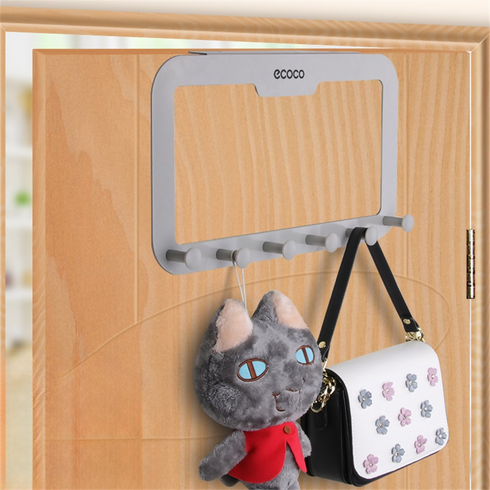 Ecoco Over-The-Door/Wall-Mounted Hook Rack