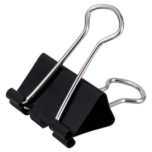 25mm Foldback Clips Black 48PCs