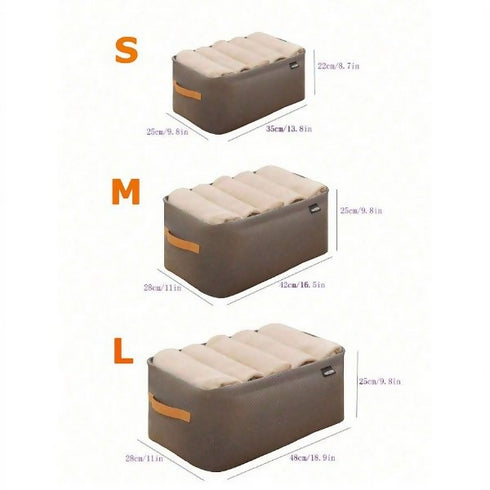 Foldable Storage Box For Clothing - Grey