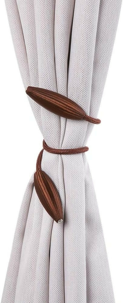 2 Pack Curtain Tiebacks -Brown