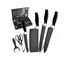 6-Piece Black Professional Kitchen Knife Set
