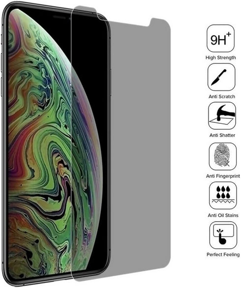 iPhone XS Max Privacy Tempered Glass Screen Protector.