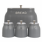 Bread Bin And 3 Piece Canisters - Grey