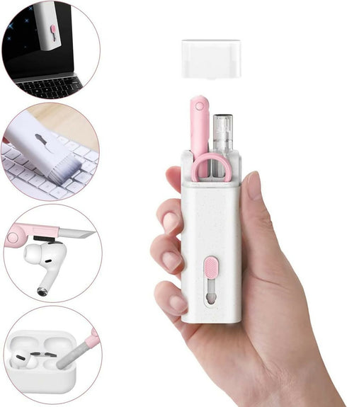 7 in 1 Computer and Keyboard Cleaning Kit - Pink