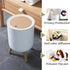 Trash Can With Lid Press Cover Portable Height Foot Standing Trash Can - Round