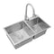 Stainless Steel Brushed Double Bowl Handmade Kitchen Sink