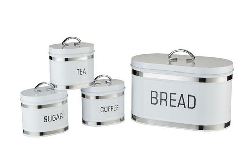 Loaf Bread Bin and Coffee Sugar Tea Canister Set