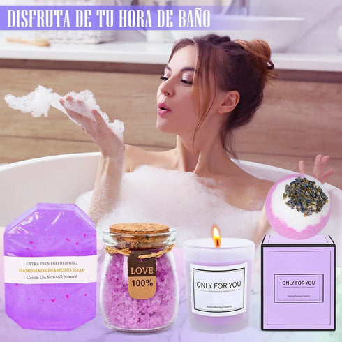 Relaxation Spa Gift Set 8 Pcs for Women Includes Eye Mask Vacuum Cup Soap