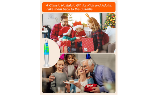 Dalavalampa 16-inch Liquid Motion Lamp for Kids, Adults and Teens Gifts, Green Liquid Blue Wax, Magma Lamp Night Lights for Home Decor Bedroom Office Living Room