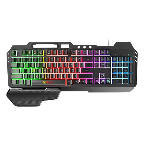 Popular Design IMICE GK-700 104 Keys Metal Backlit Gaming Wired Suspended Illuminated Keyboard With Hand Rest.
